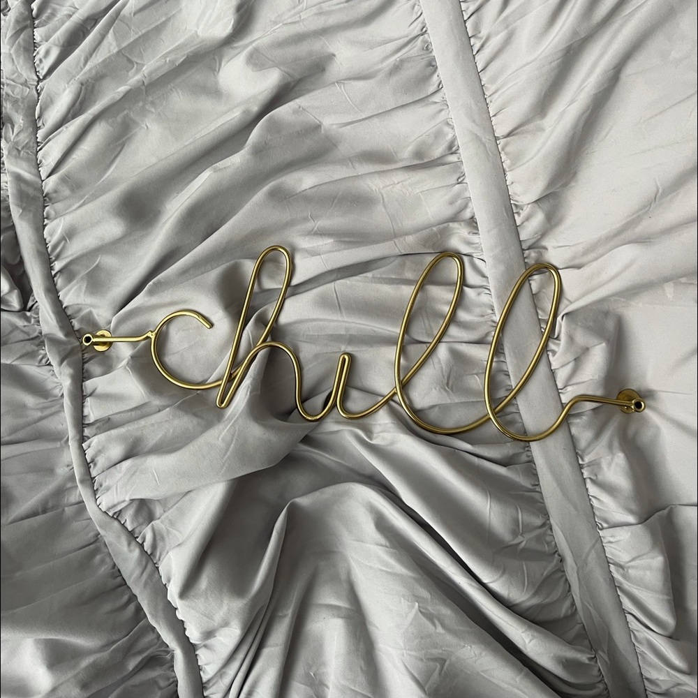 Urban Outfitters Chill Gold Sign